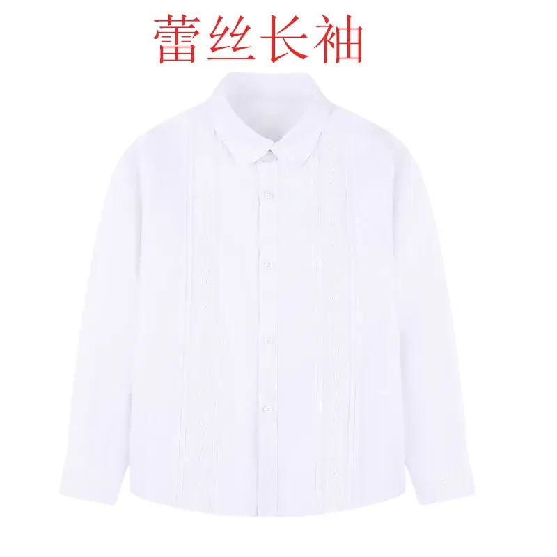 Light Blue Lace School Shirt for Girls Pure Cotton