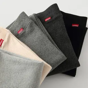 Women's Fleece Warm High Waist Cropped Leggings Large — feature 17
