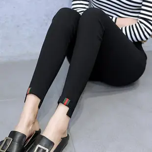 Women's Fleece Warm High Waist Cropped Leggings Large — feature 5
