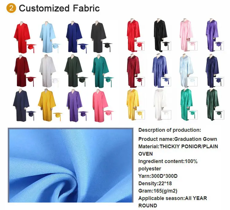 Purple Bachelor's Gown Set with Cap & Ribbon — feature 11