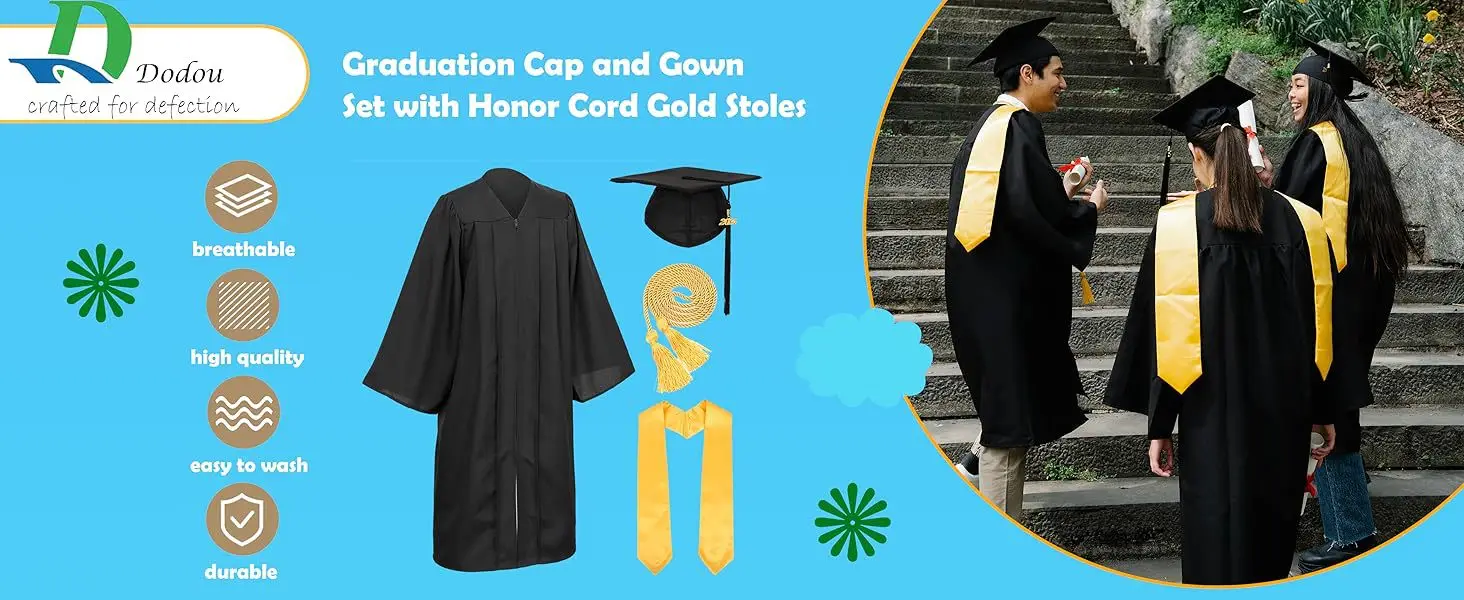 Purple Bachelor's Gown Set with Cap & Ribbon — feature 17