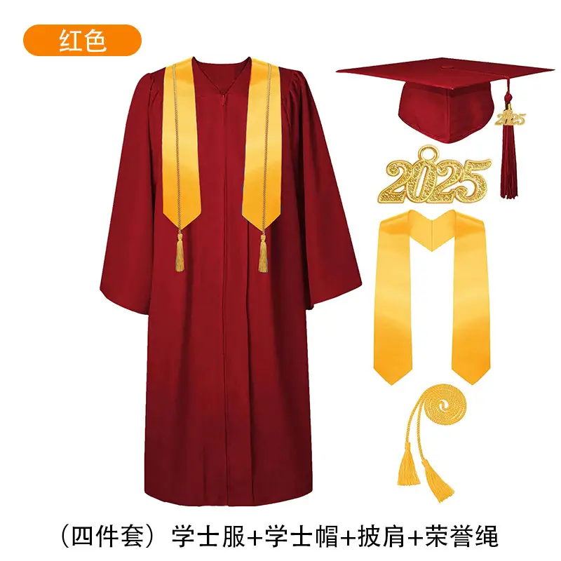 Purple Bachelor's Gown Set with Cap & Ribbon - Image 11