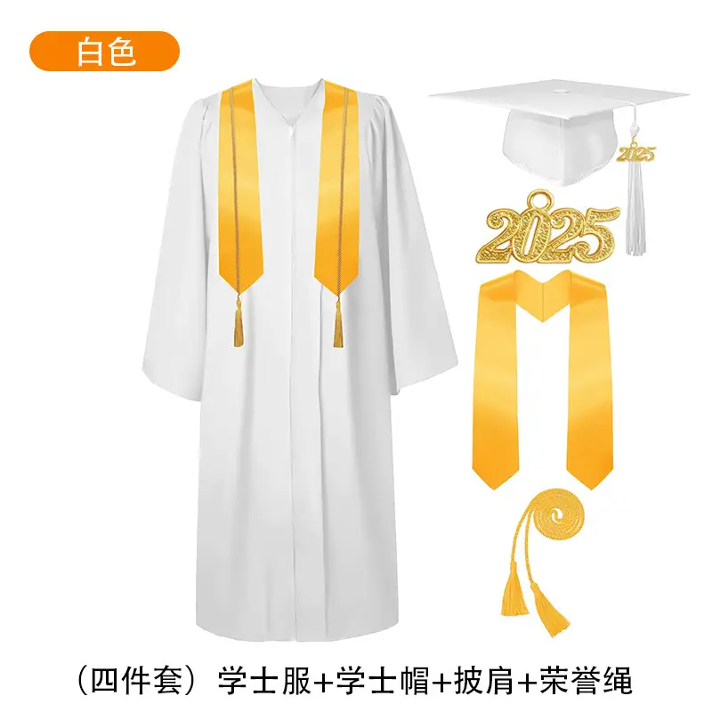 Purple Bachelor's Gown Set with Cap & Ribbon - Image 12