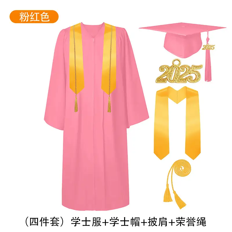 Purple Bachelor's Gown Set with Cap & Ribbon - Image 5