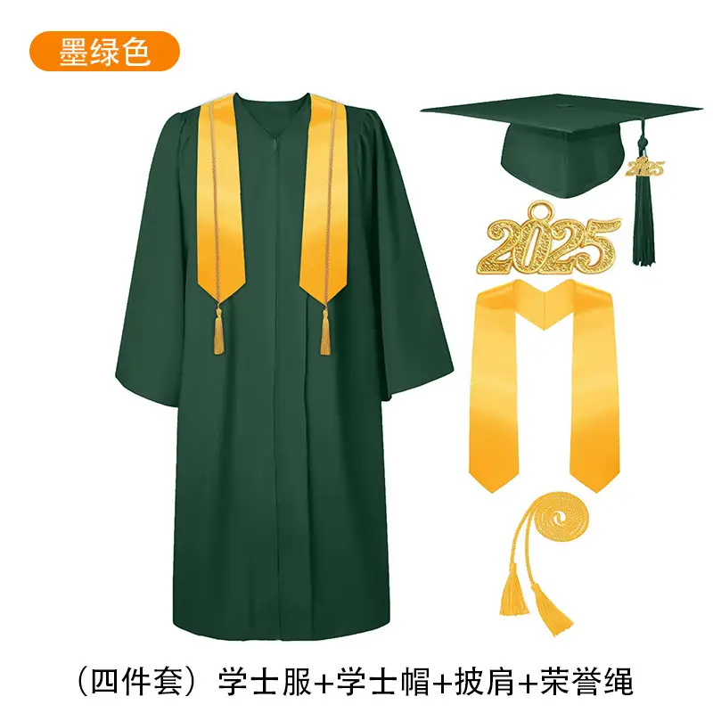 Purple Bachelor's Gown Set with Cap & Ribbon - Image 7