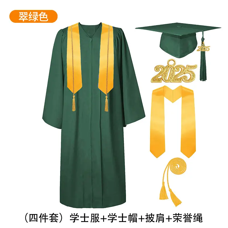 Purple Bachelor's Gown Set with Cap & Ribbon - Image 8