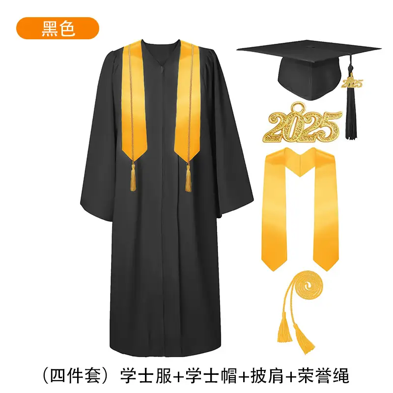 Purple Bachelor's Gown Set with Cap & Ribbon - Image 9