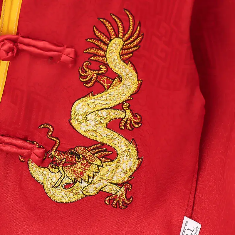 Red Chinese Style Baby Tang Suit for Boys - Image 8