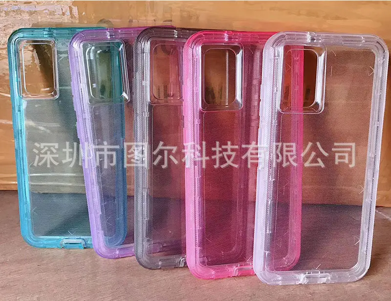 Pink Transparent 3-in-1 Phone Case for Samsung S25 S24 S20 Plus — feature 15