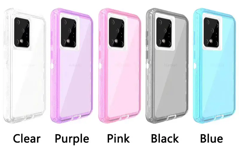 Pink Transparent 3-in-1 Phone Case for Samsung S25 S24 S20 Plus — feature 6