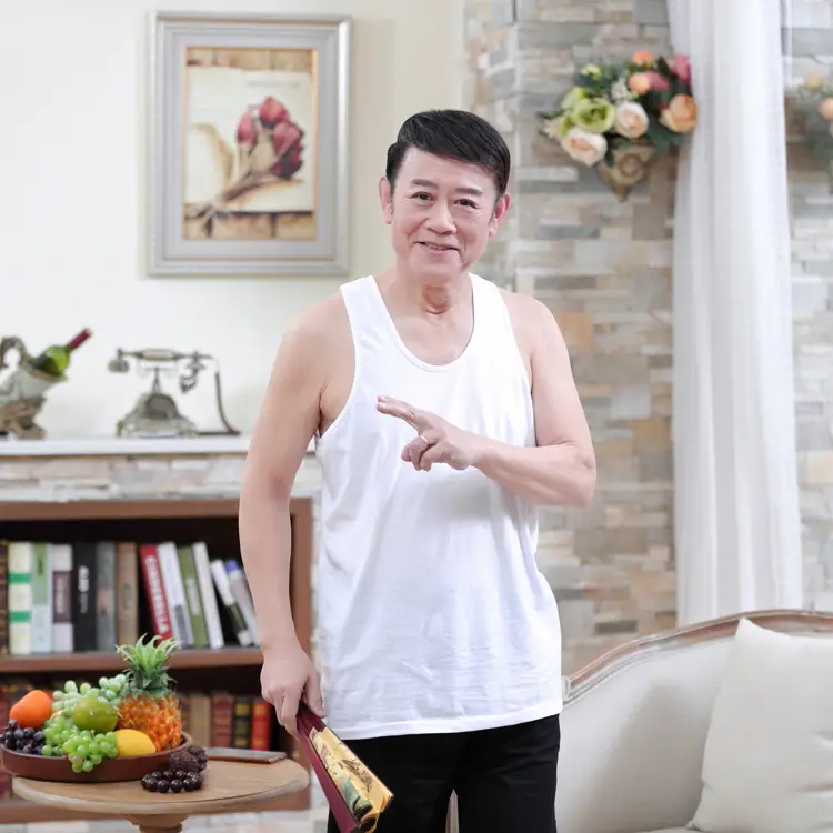 Middle-aged Men Pure Cotton Vest Large Size Sweat Absorbent - Image 4