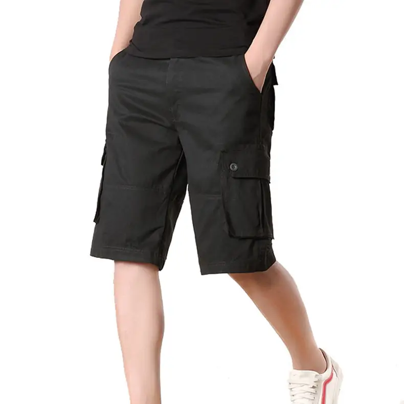 Men Cargo Shorts 5 Pockets Tan - Image 8
