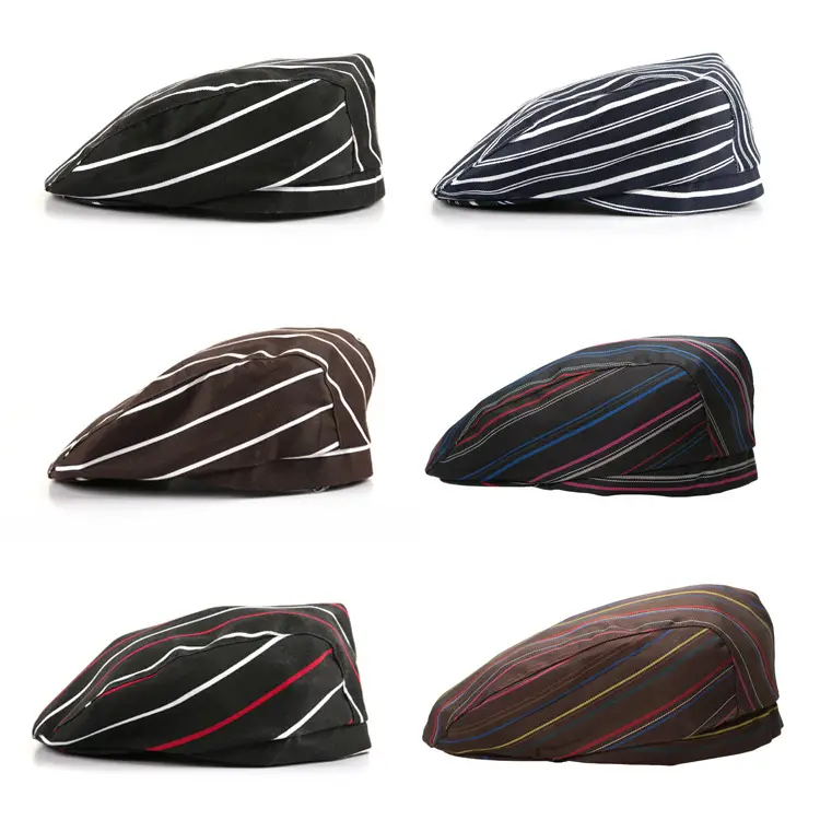 Unisex Striped Beret Hat for Coffee & Working Hats - Image 21