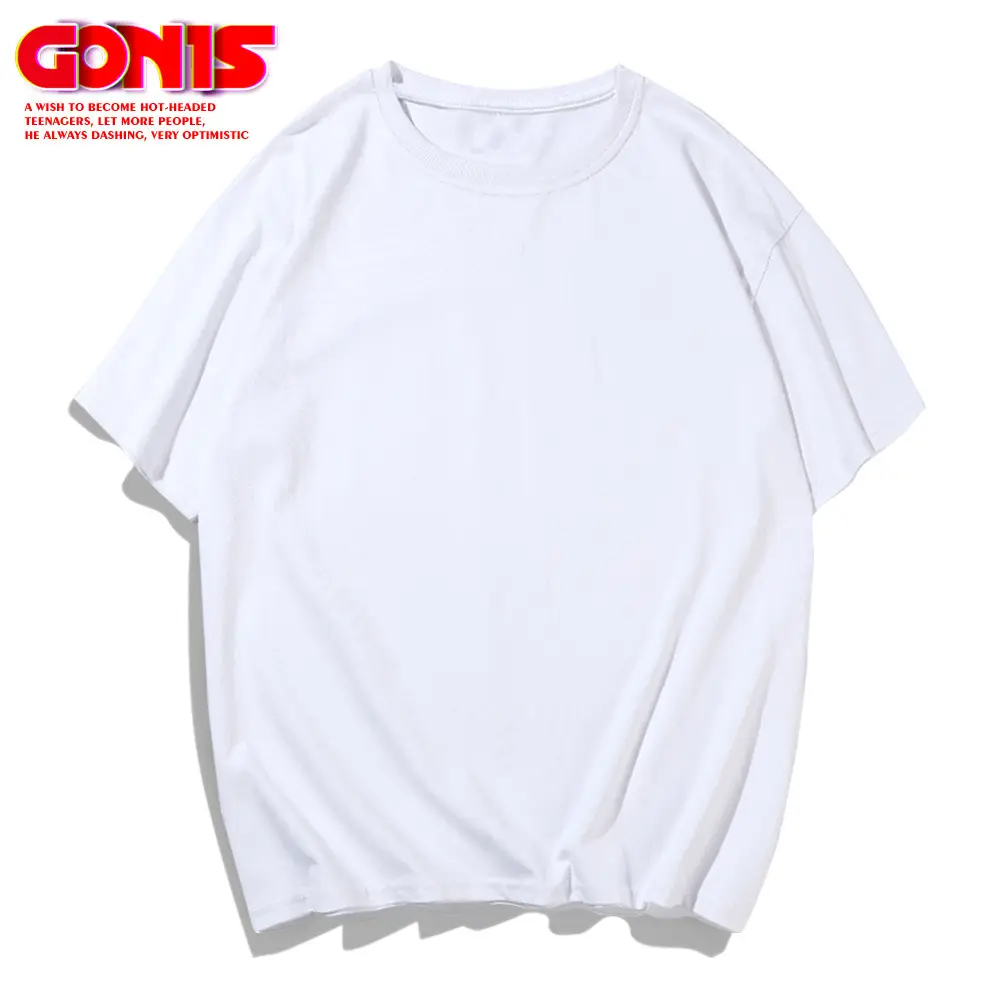 Men Blue Loose Cotton T-Shirt 250g - Image 4