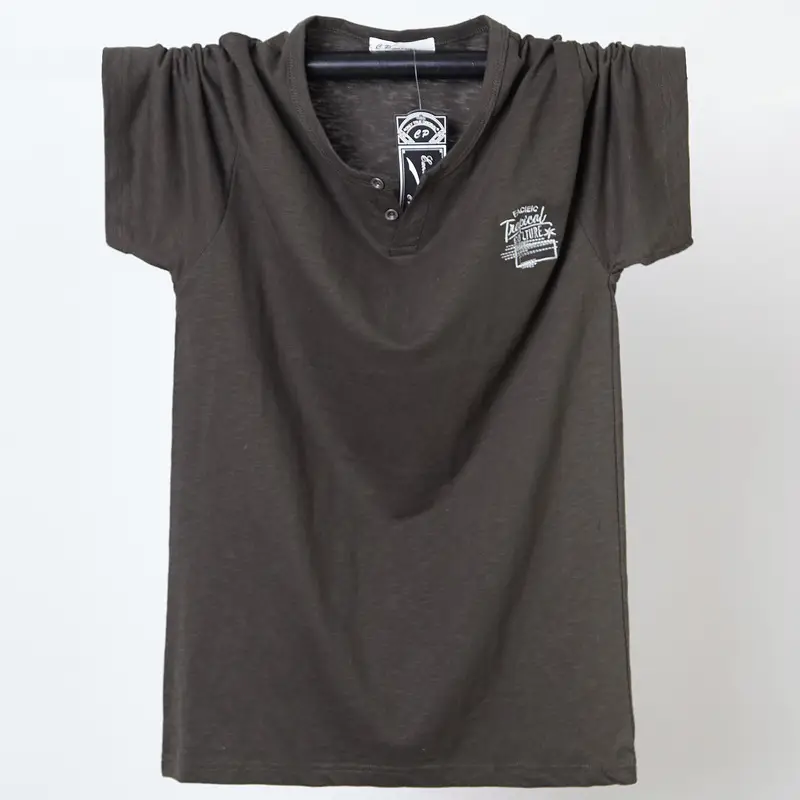 Men Navy Blue Korean Style Plus T-Shirt - Image 3