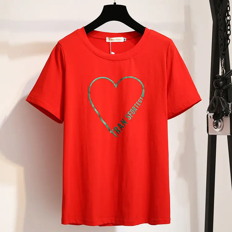 150kg Fat Heart Printed T-Shirt Black - Image 2