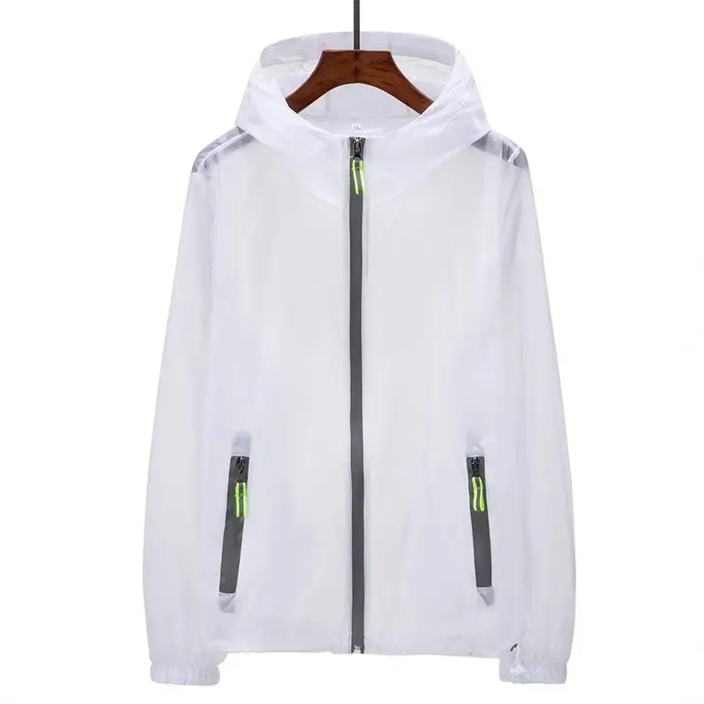 Orange Reflective Zipper Hoodie for Men Plus Size - Image 11