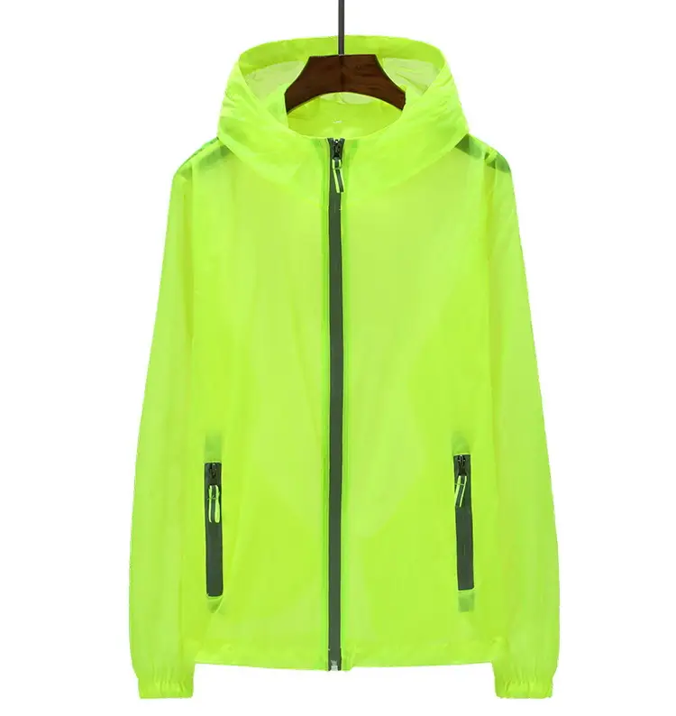 Orange Reflective Zipper Hoodie for Men Plus Size - Image 5