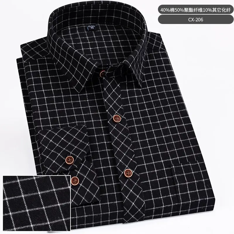 Men Striped Long Sleeve Business Shirt Blue