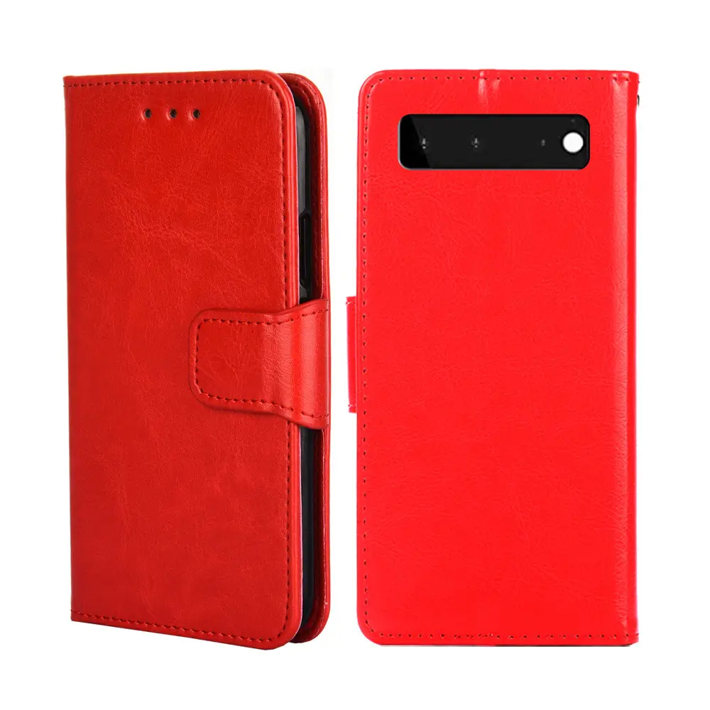 Red Leather Multi-Function Phone Case for Pixel 3XL - Image 11