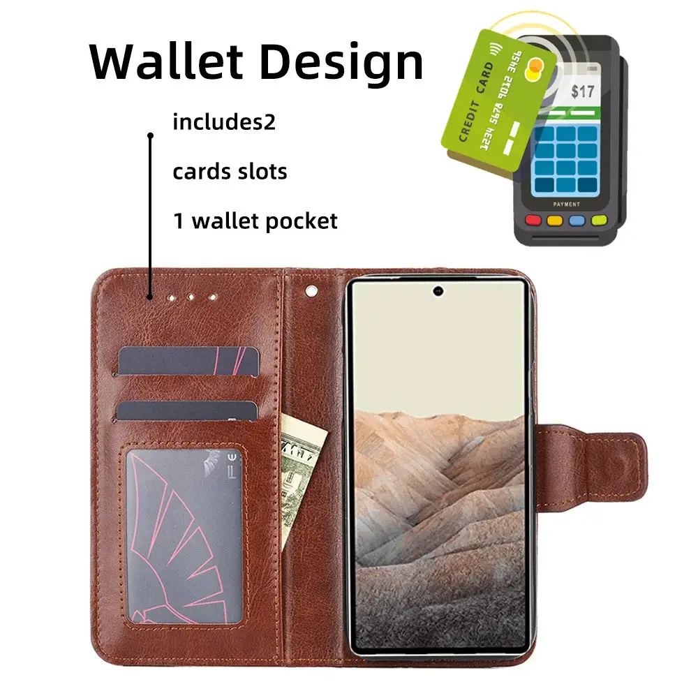 Red Leather Multi-Function Phone Case for Pixel 3XL — feature 14