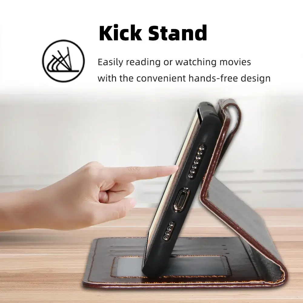 Red Leather Multi-Function Phone Case for Pixel 3XL — feature 15