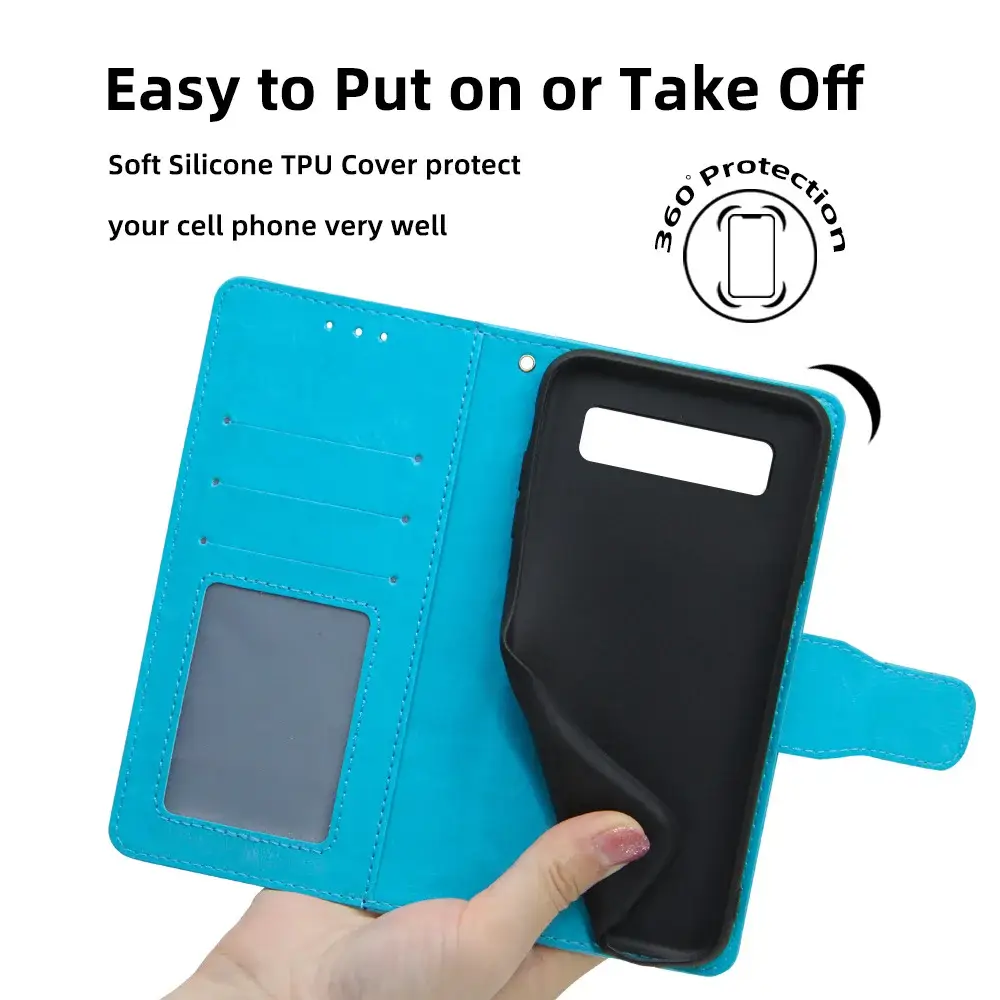 Red Leather Multi-Function Phone Case for Pixel 3XL — feature 35
