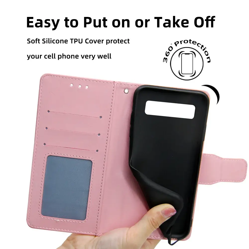 Red Leather Multi-Function Phone Case for Pixel 3XL — feature 41