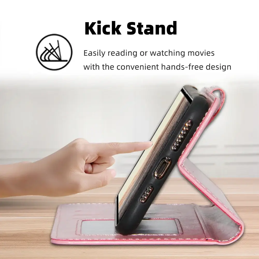 Red Leather Multi-Function Phone Case for Pixel 3XL — feature 45