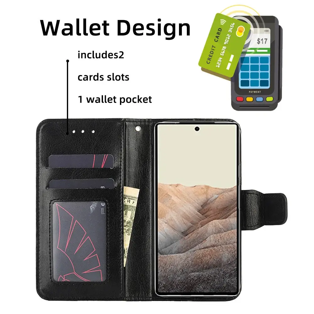 Red Leather Multi-Function Phone Case for Pixel 3XL — feature 8