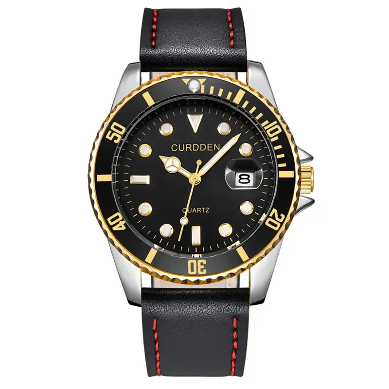 Men's Black Chronograph Watch with Date Display - Image 4