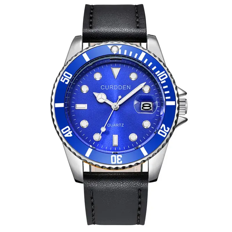 Men's Black Chronograph Watch with Date Display - Image 8