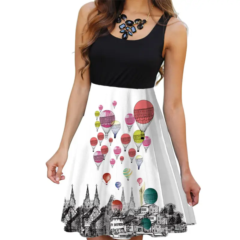Sleeveless Floral Print Summer Dress for Women - Image 10