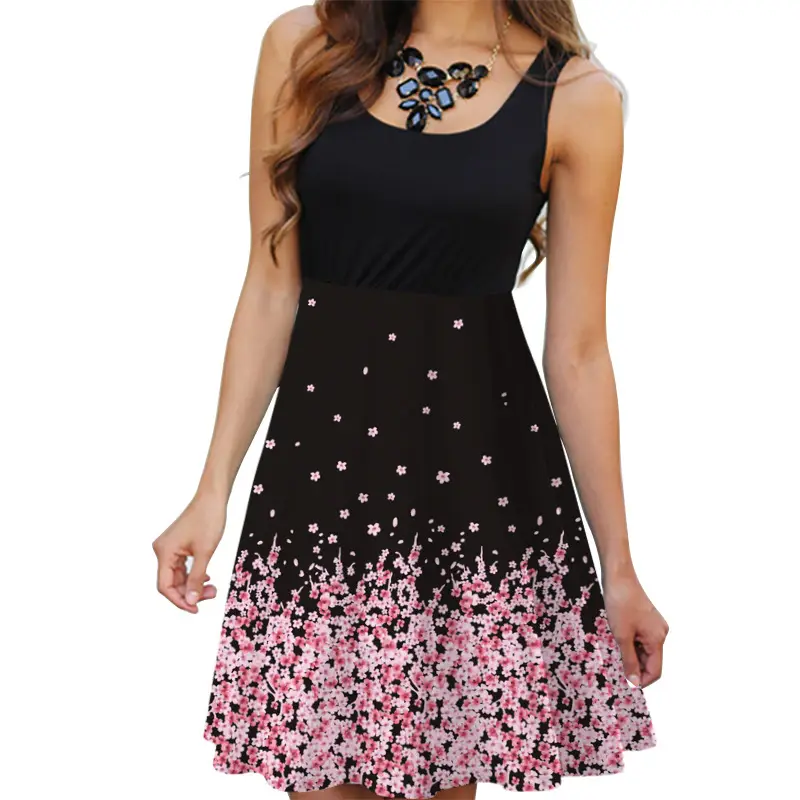 Sleeveless Floral Print Summer Dress for Women - Image 11
