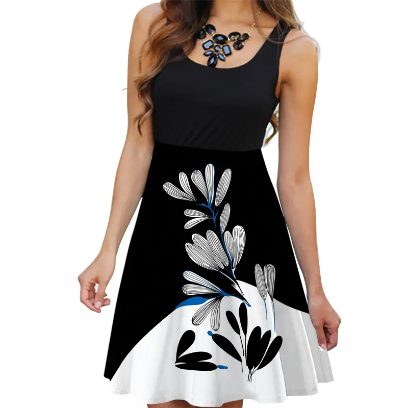 Sleeveless Floral Print Summer Dress for Women - Image 13