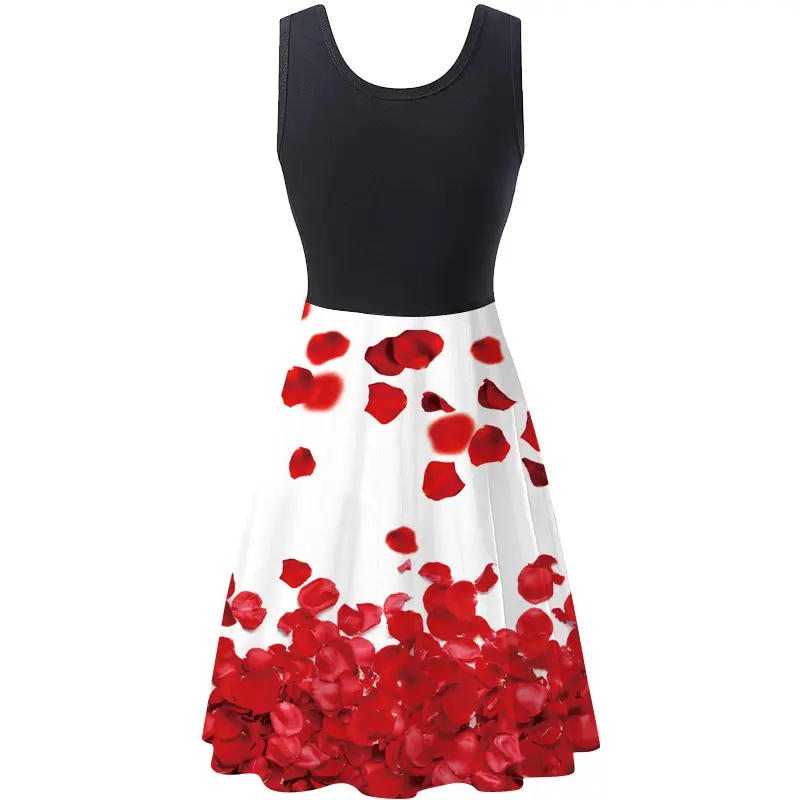 Sleeveless Floral Print Summer Dress for Women - Image 8