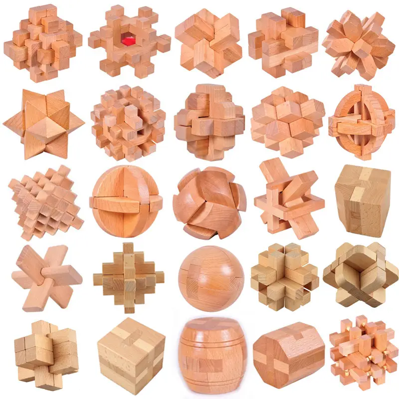 Wooden Kongming Lock Toy for Kids Educational Building Blocks - Image 71