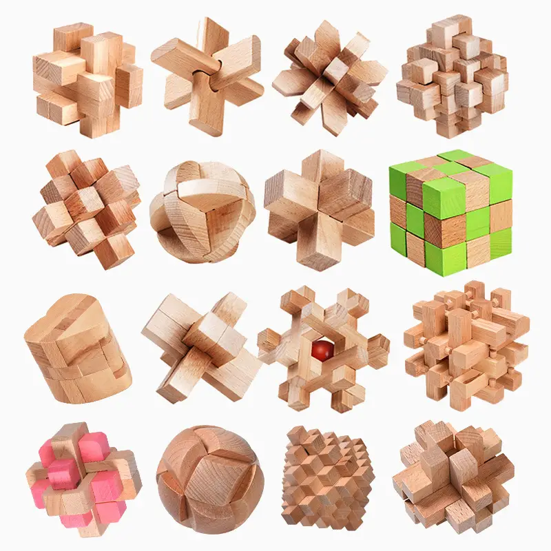 Wooden Kongming Lock Toy for Kids Educational Building Blocks - Image 74