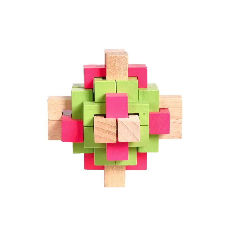 Wooden Kongming Lock Toy for Kids Educational Building Blocks - Image 44