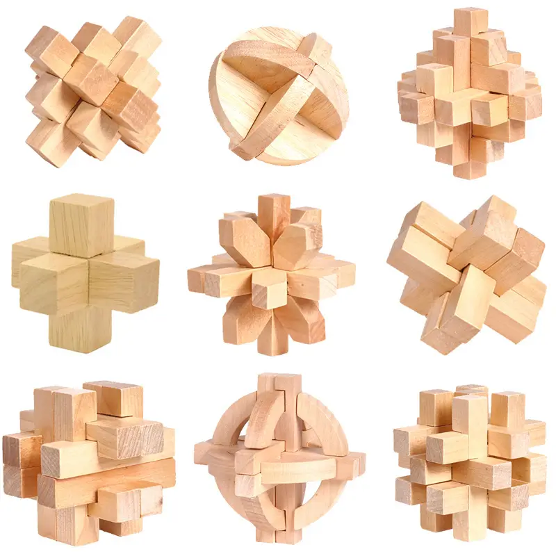 Wooden Kongming Lock Toy for Kids Educational Building Blocks - Image 51