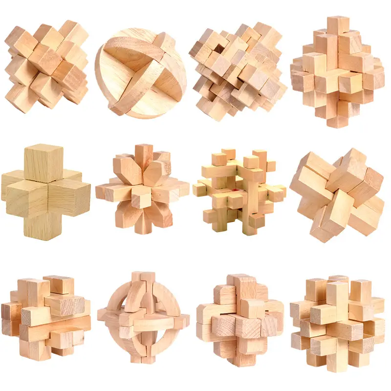 Wooden Kongming Lock Toy for Kids Educational Building Blocks - Image 52