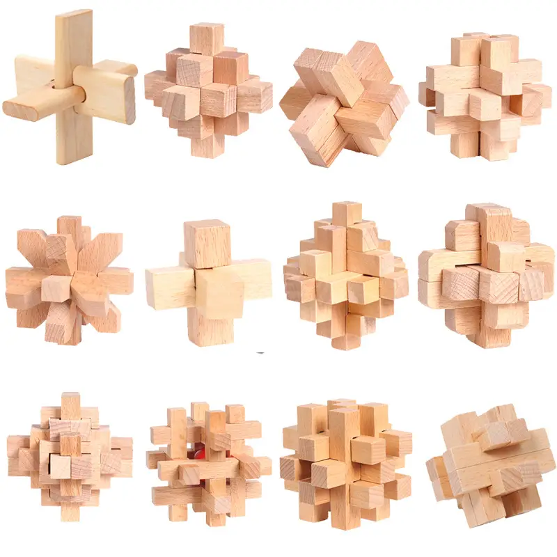 Wooden Kongming Lock Toy for Kids Educational Building Blocks - Image 55