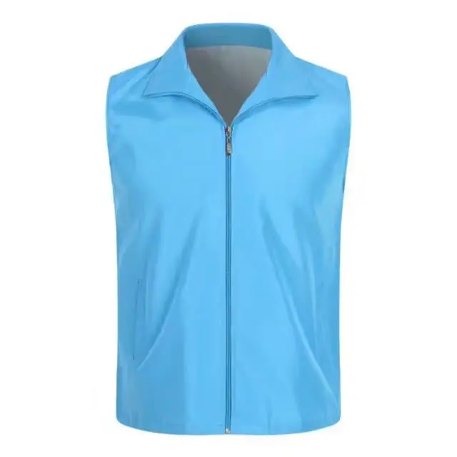 Yellow Full-Zip Vest for Men - Image 4