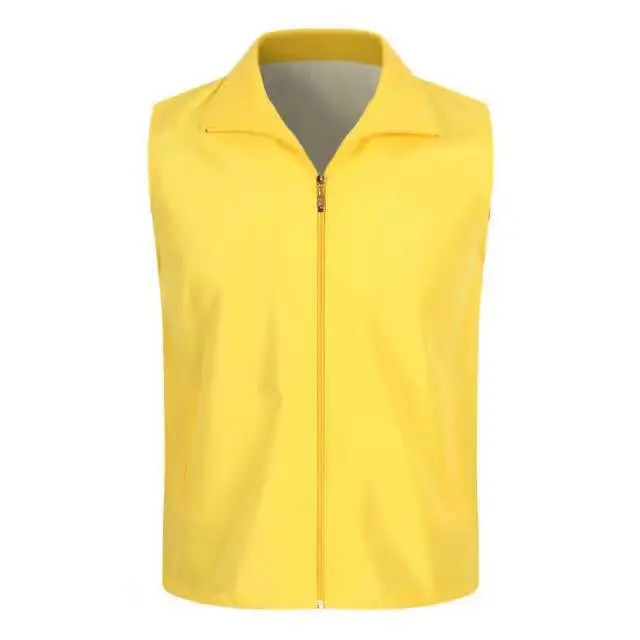 Yellow Full-Zip Vest for Men - Image 6