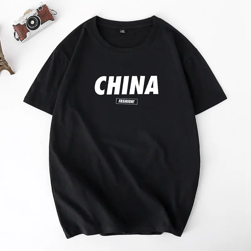 Men Black Triangle Print T-Shirt 2021 Summer
