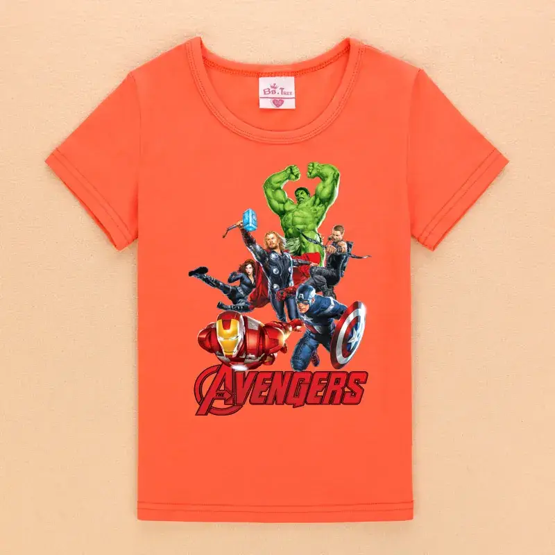 Avengers Kids T-Shirt White Short Sleeve Summer - Image 5