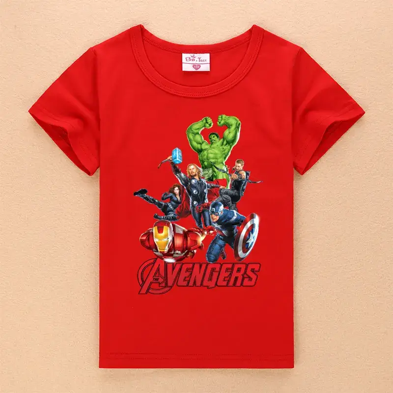Avengers Kids T-Shirt White Short Sleeve Summer - Image 7