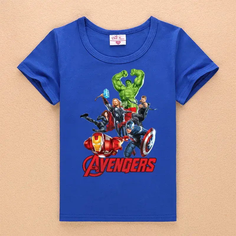 Avengers Kids T-Shirt White Short Sleeve Summer - Image 8