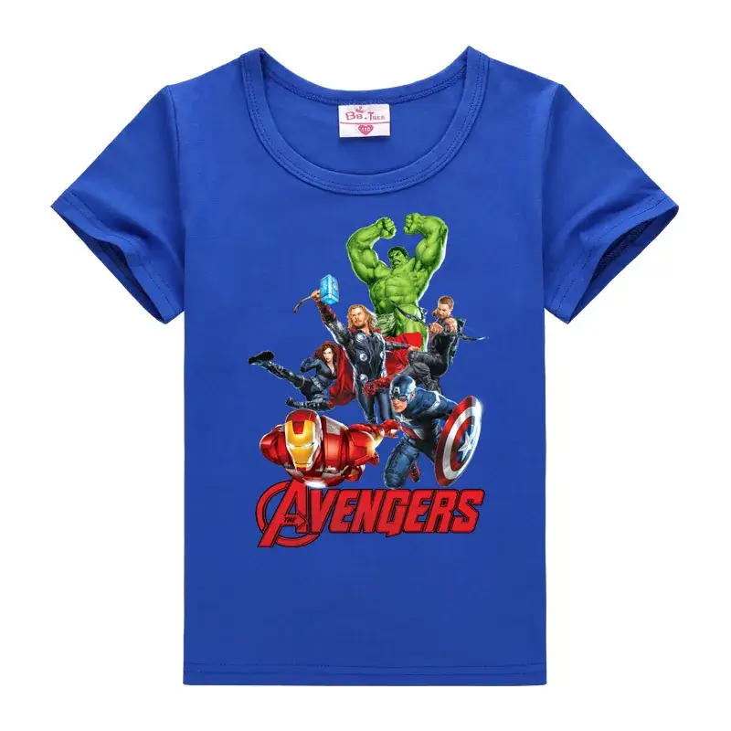 Avengers Kids T-Shirt White Short Sleeve Summer - Image 9