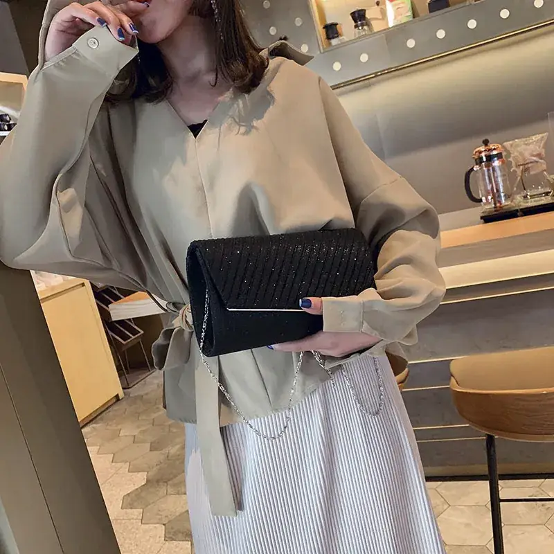 Shiny Women's Shoulder Crossbody Clutch Bag 2025